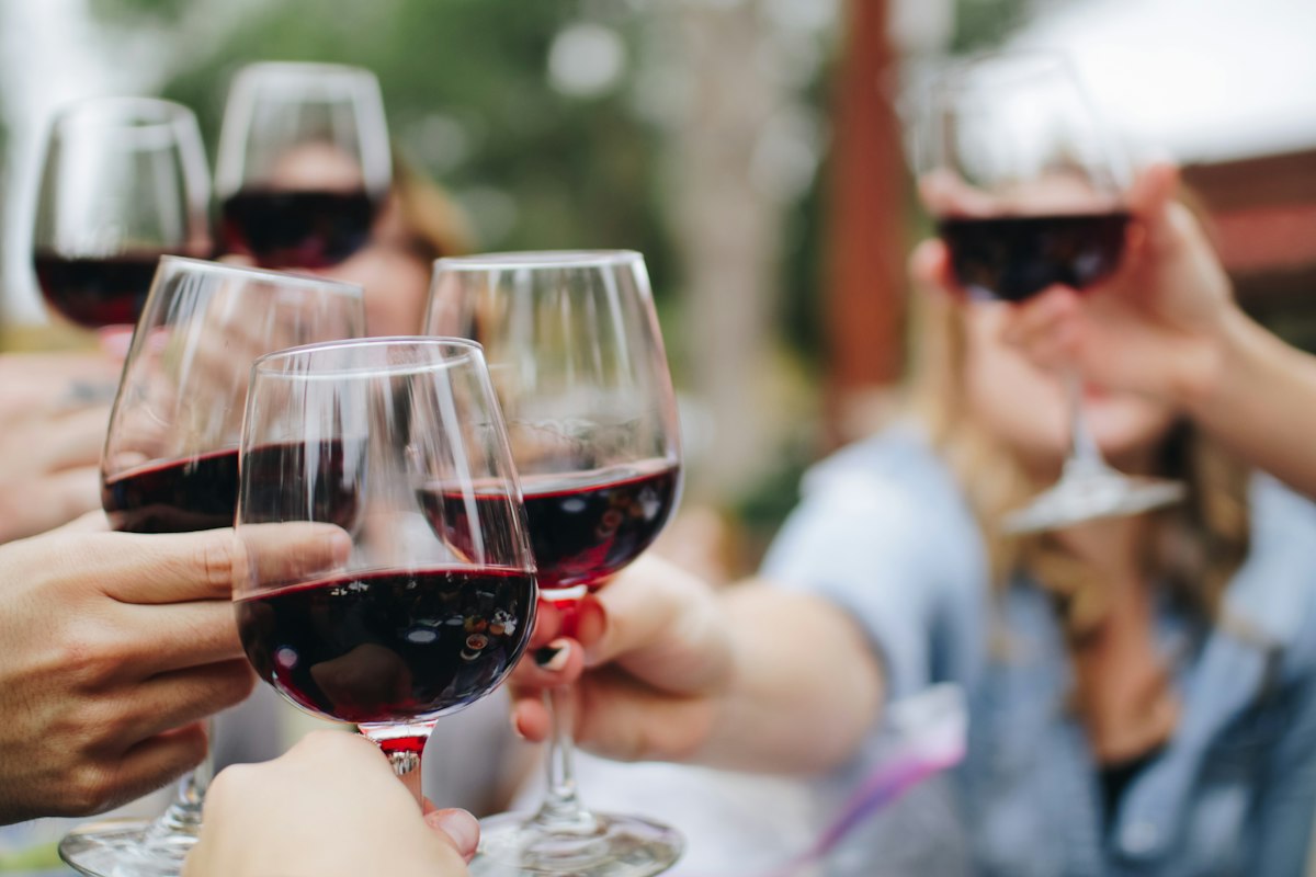 Red wine toast